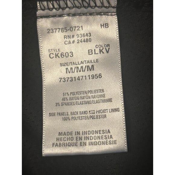 GUC Lot of 2 Dickies/Cherokee Luxe Women's Scrub Tops Black/Maroon Size Medium - Picture 6 of 7